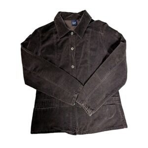 Vintage Gap Brown Corduroy Button Up Jacket - Small - 100% Cotton Shacket